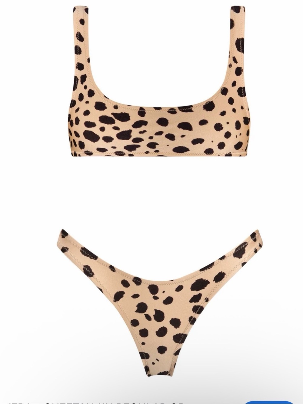 triangl swimwear Beige and Black Leopard Spot Bikini Set perfect condition!